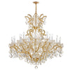 Crystorama Maria Theresa 46'' Chandelier in Gold - Front View