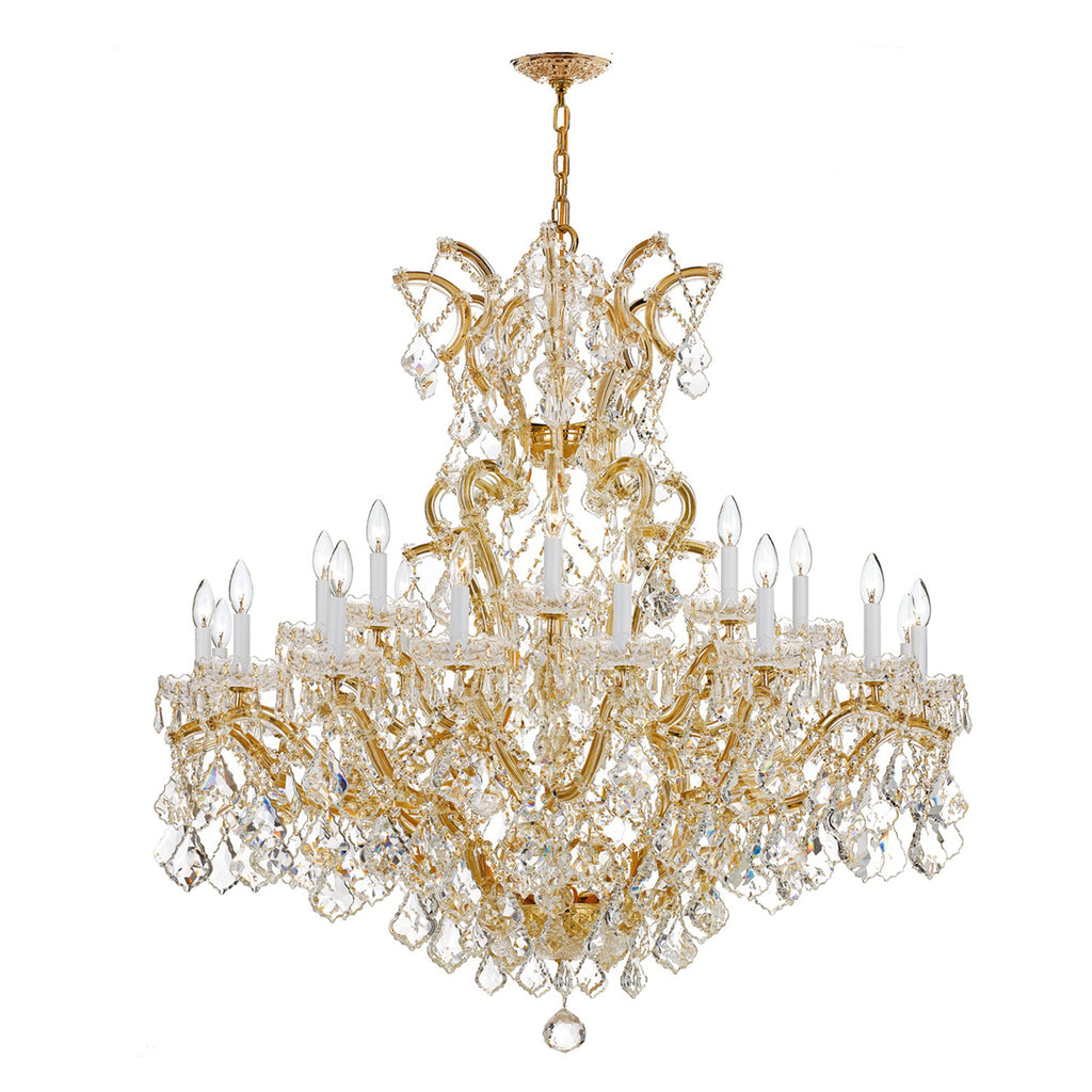 Crystorama Maria Theresa 46'' Chandelier in Gold - Front View