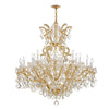 Crystorama Maria Theresa 46'' Chandelier in Gold - Front View
