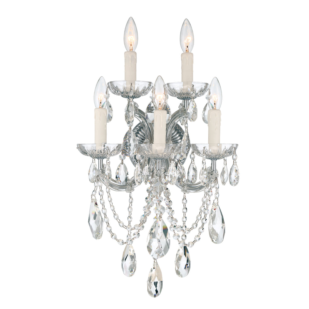 Crystorama Maria Theresa 13.5'' Sconce in Polished Chrome - Front View