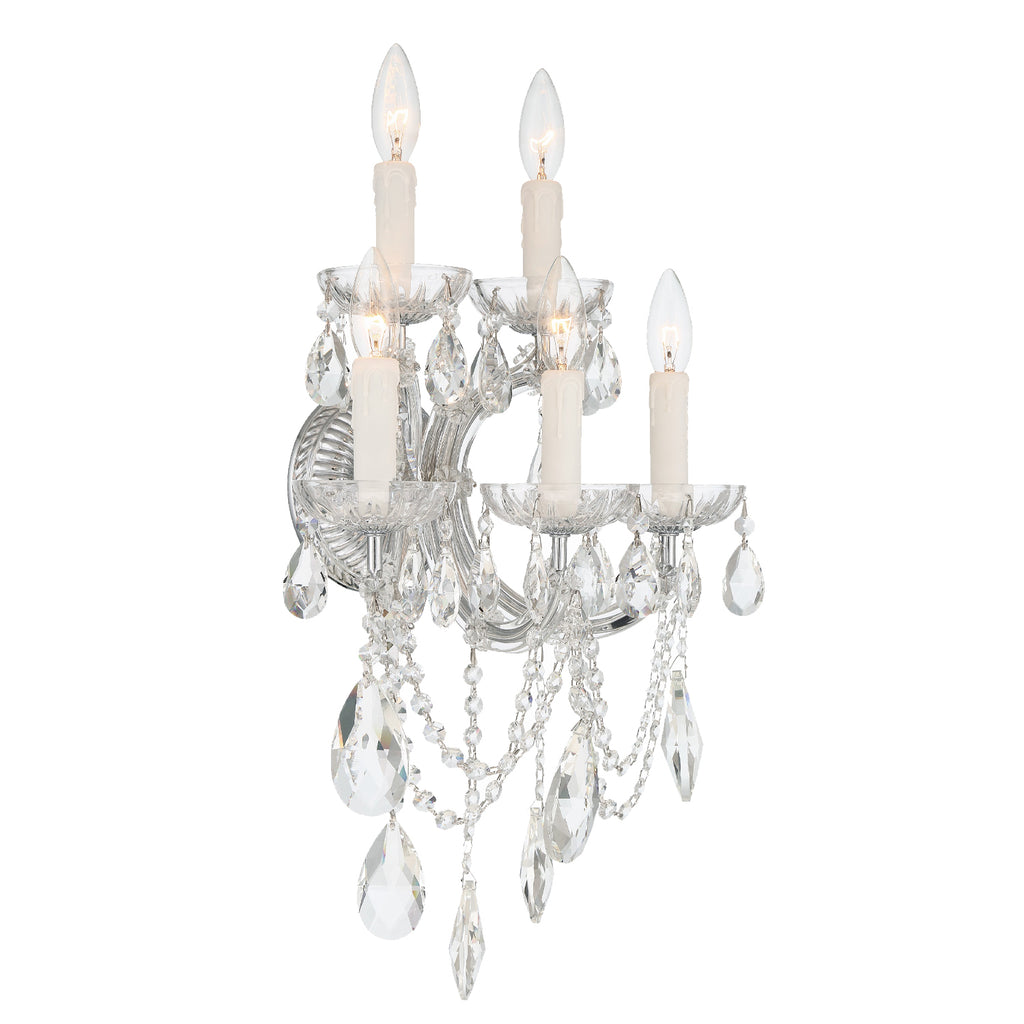 Crystorama Maria Theresa 13.5'' Sconce in Polished Chrome - Additional View