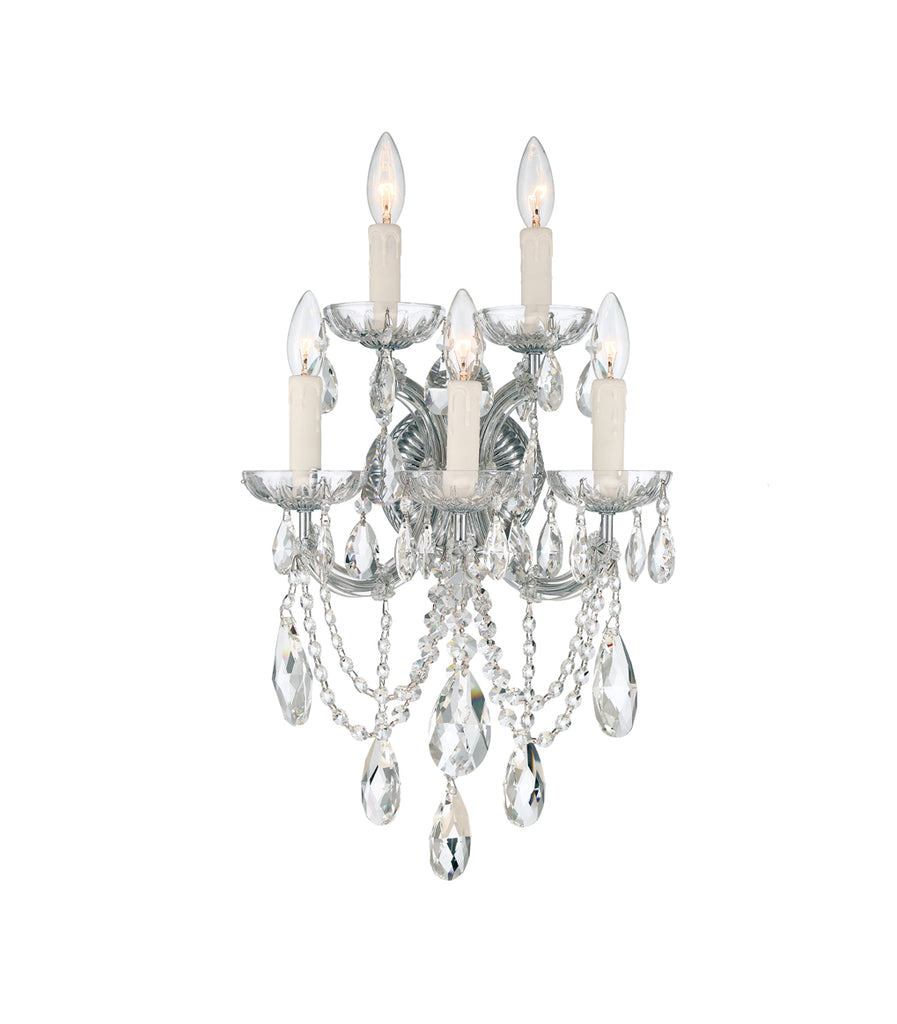 Crystorama Maria Theresa 13.5'' Sconce in Polished Chrome - Front View