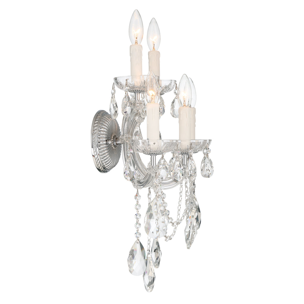 Crystorama Maria Theresa 13.5'' Sconce in Polished Chrome - Additional View