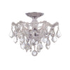Crystorama Maria Theresa 13.5'' Semi Flush Mount in Polished Chrome - Front View