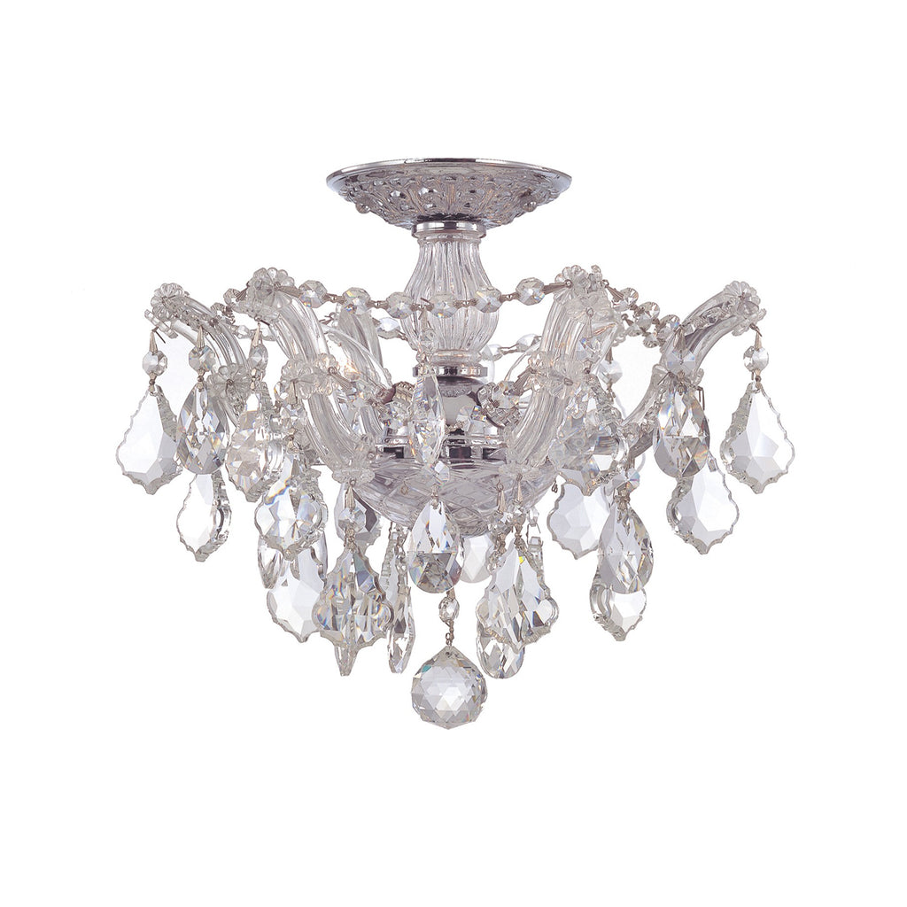 Crystorama Maria Theresa 13.5'' Semi Flush Mount in Polished Chrome - Front View
