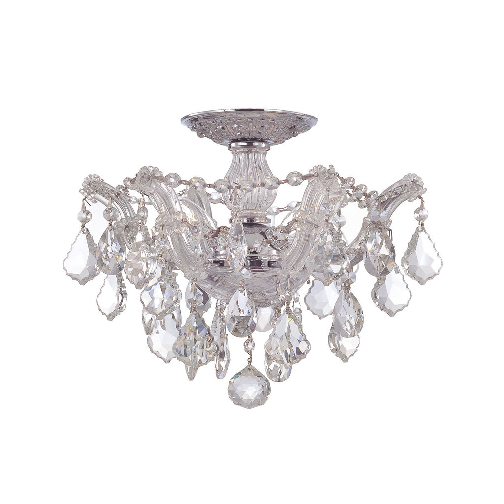 Crystorama Maria Theresa 13.5'' Semi Flush Mount in Polished Chrome - Front View