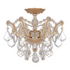 4430-GD-CL-MWP Maria Theresa 3 Light Semi Flush | Main Image