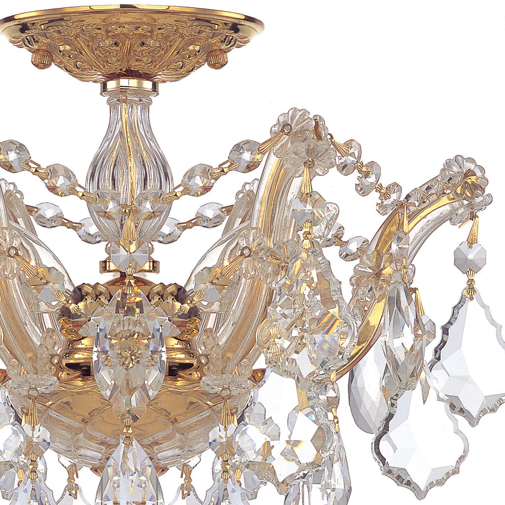 4430-GD-CL-MWP Maria Theresa 3 Light Semi Flush | Alternate Image