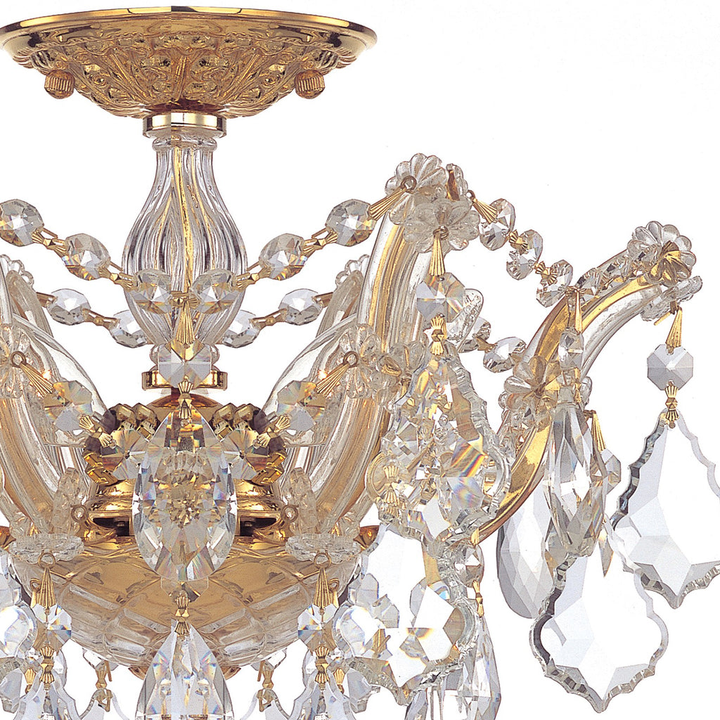4430-GD-CL-S Maria Theresa 13.5'' Semi Flush Mount | Alternate Image