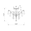 Crystorama Maria Theresa 13.5'' Semi Flush Mount - Product Dimensions