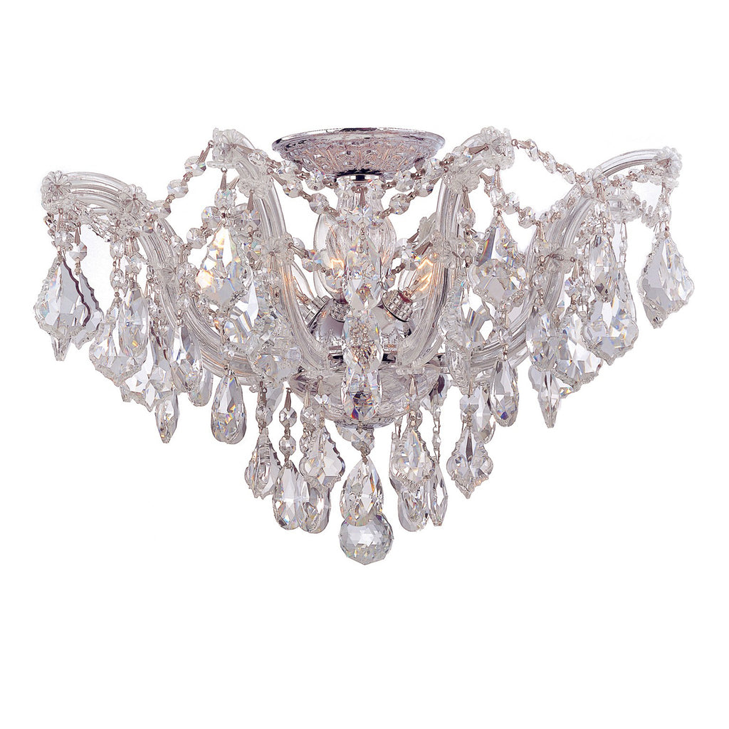 Crystorama Maria Theresa 19'' Semi Flush Mount in Polished Chrome - Front View