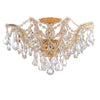 Crystorama Maria Theresa 19'' Semi Flush Mount in Gold - Front View