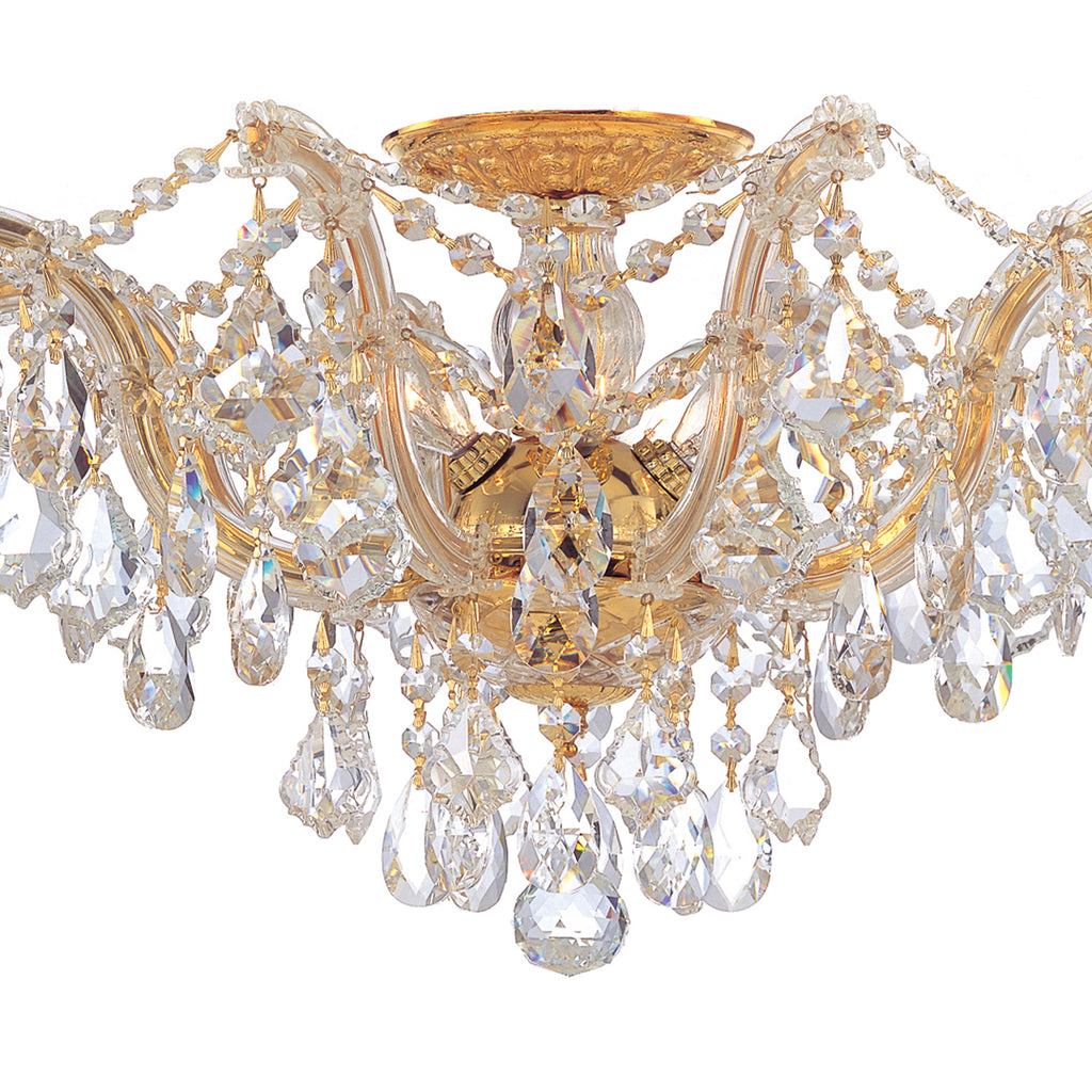 4437-GD-CL-SAQ Maria Theresa 19'' Semi Flush Mount | Alternate Image