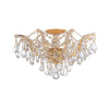 Crystorama Maria Theresa 19'' Semi Flush Mount in Gold - Front View