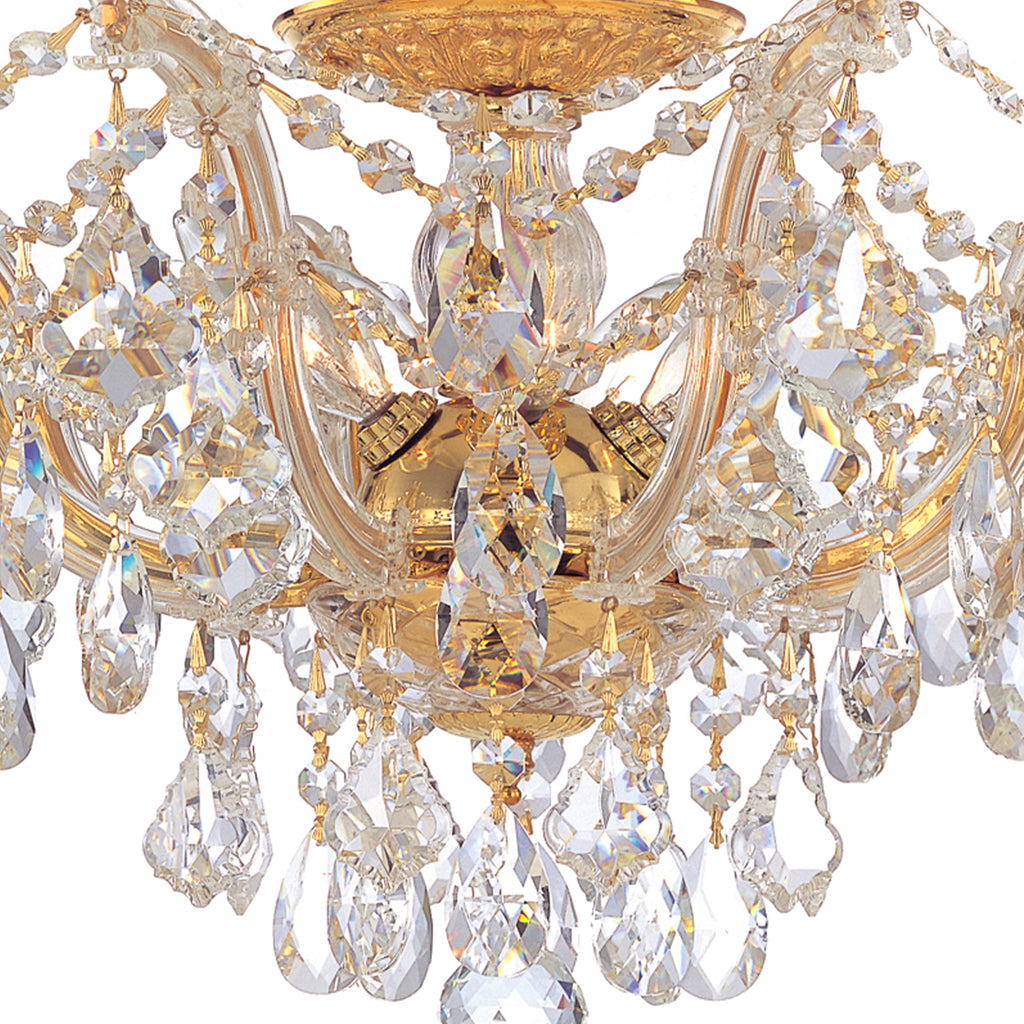 Crystorama Maria Theresa 19'' Semi Flush Mount in Gold - Additional View