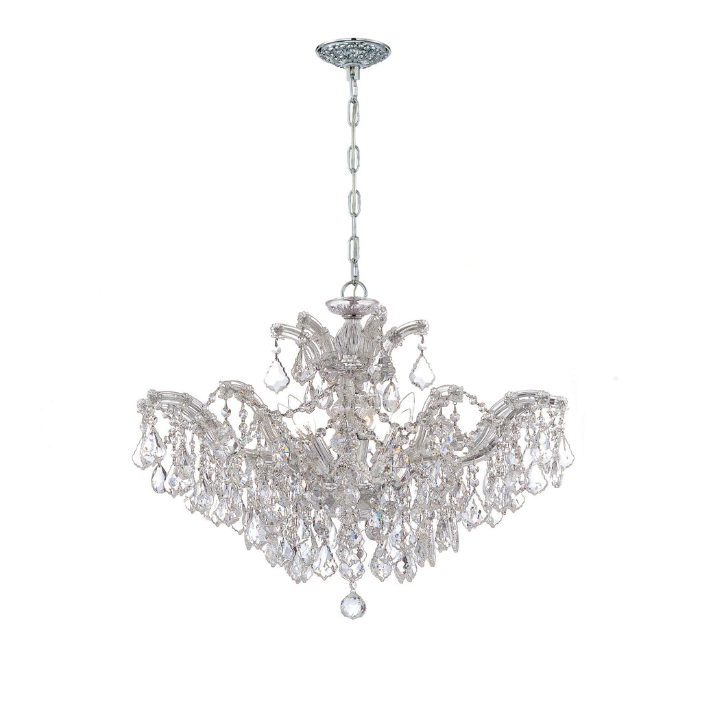 Crystorama Maria Theresa 29'' Chandelier in Polished Chrome - Front View