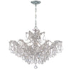 Crystorama Maria Theresa 29'' Chandelier in Polished Chrome - Front View