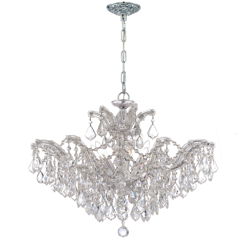 Crystorama Maria Theresa 29'' Chandelier in Polished Chrome - Front View