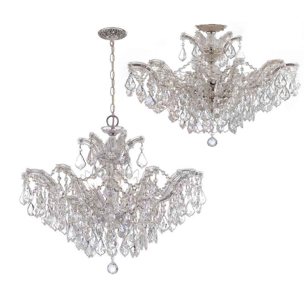 Crystorama Maria Theresa 29'' Semi Flush Mount in Polished Chrome - Additional View