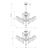 Crystorama Maria Theresa 29'' Semi Flush Mount - Product Dimensions