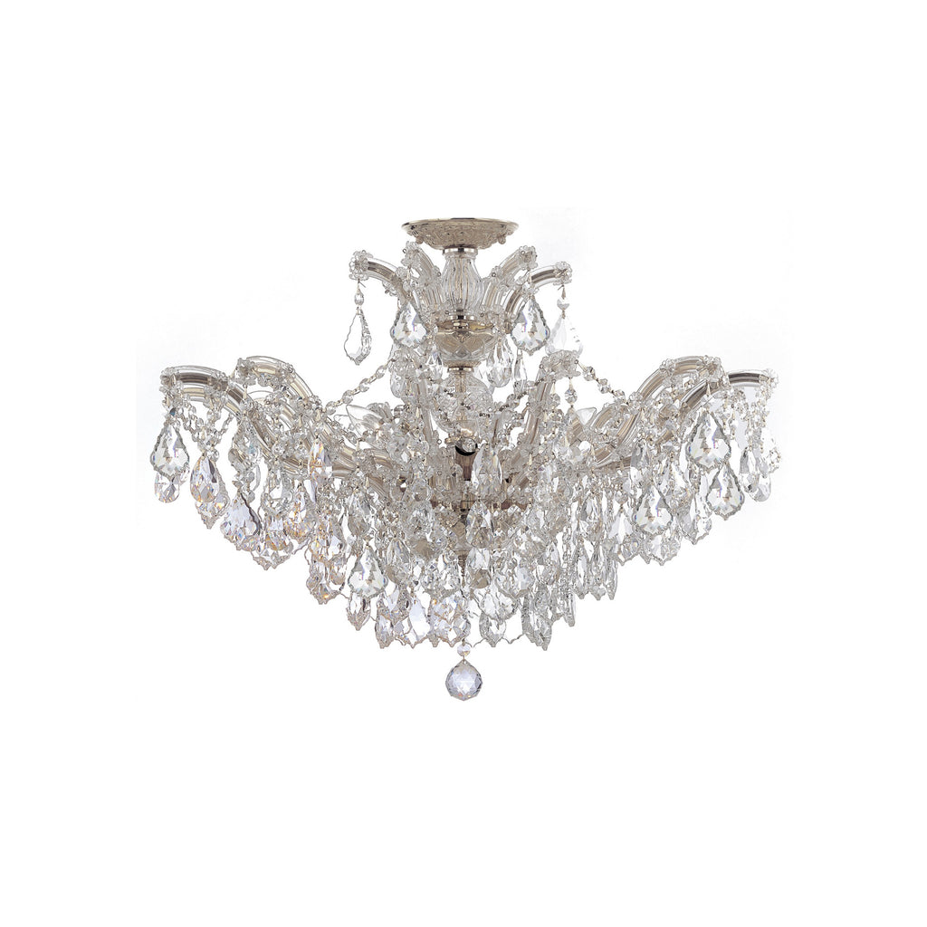 Crystorama Maria Theresa 29'' Semi Flush Mount in Polished Chrome - Front View