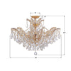 4439-GD-CL-MWP_CEILING Maria Theresa 29'' Semi Flush Mount | Dimensions Image