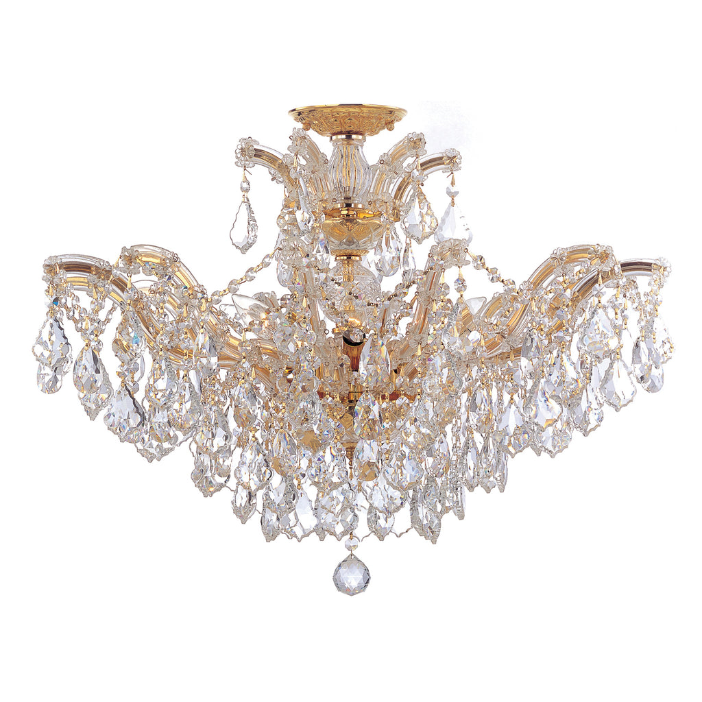 4439-GD-CL-SAQ_CEILING Maria Theresa 6 Light Semi Flush | Main Image