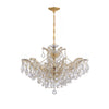 Crystorama Maria Theresa 29'' Chandelier in Gold - Front View
