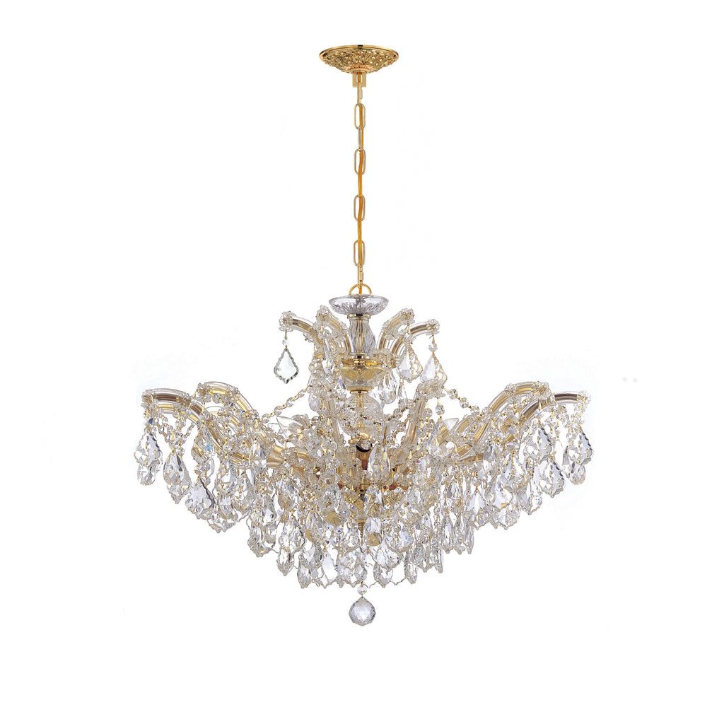 Crystorama Maria Theresa 29'' Chandelier in Gold - Front View