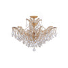 Crystorama Maria Theresa 29'' Semi Flush Mount in Gold - Front View