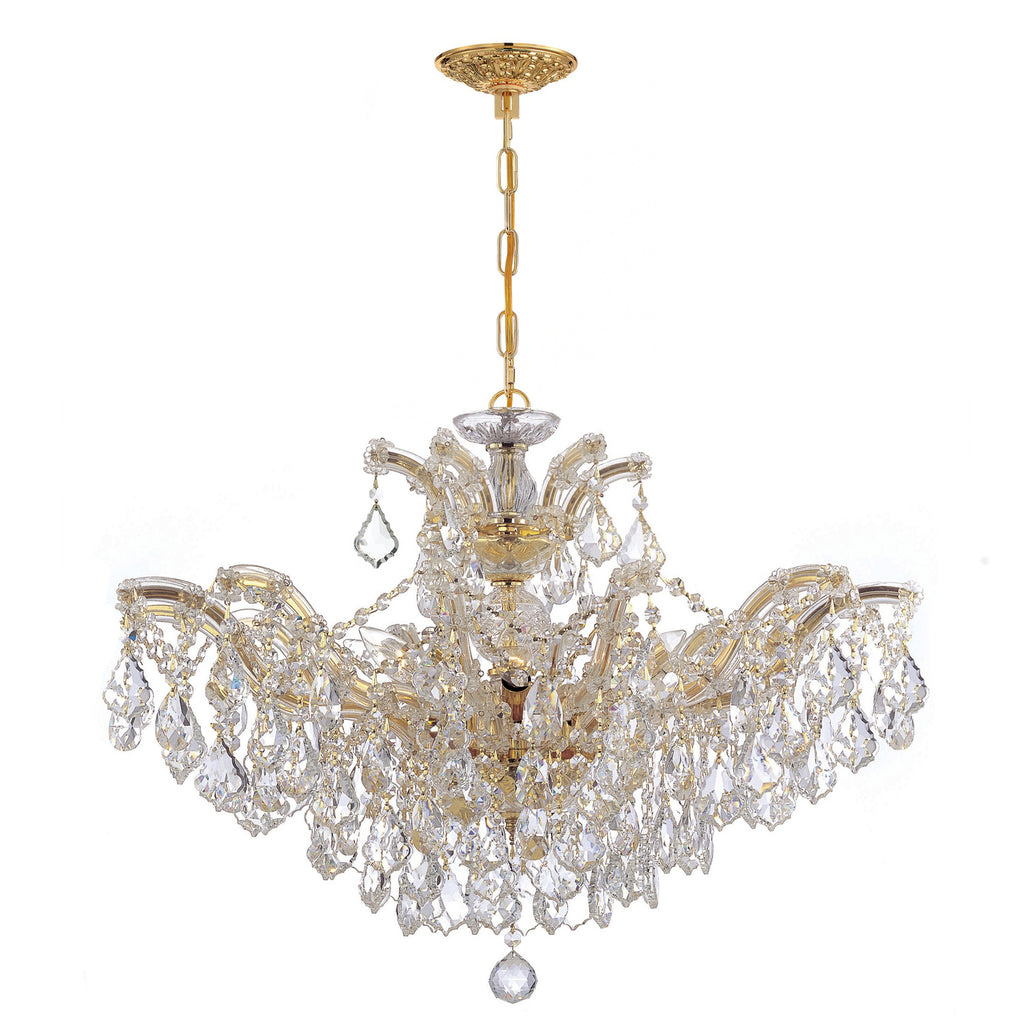 Crystorama Maria Theresa 29'' Chandelier in Gold - Front View