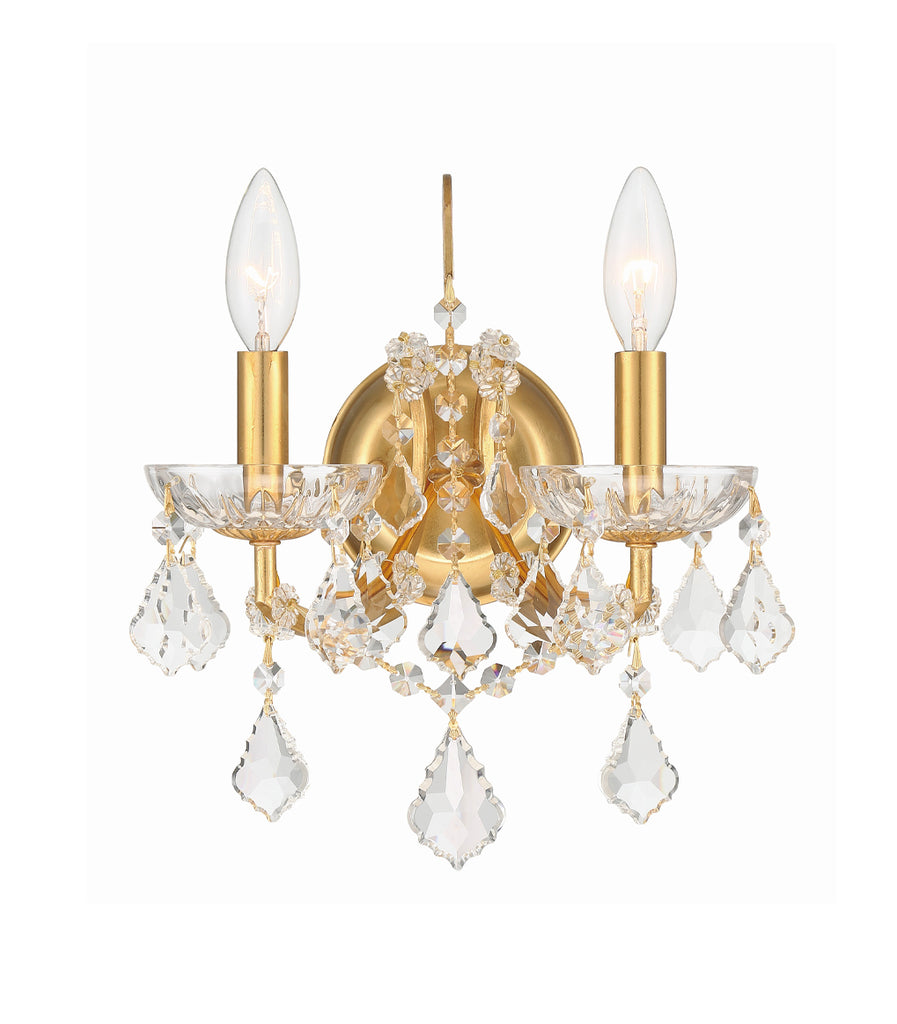 Crystorama Filmore 10.5'' Sconce in Antique Gold - Front View