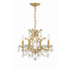 Crystorama Filmore 17.5'' Chandelier in Antique Gold - Front View
