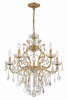 Crystorama Swarovski 24" Chandelier in Antique Gold - Additional View