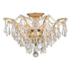Crystorama Filmore 19'' Semi Flush Mount in Antique Gold - Front View
