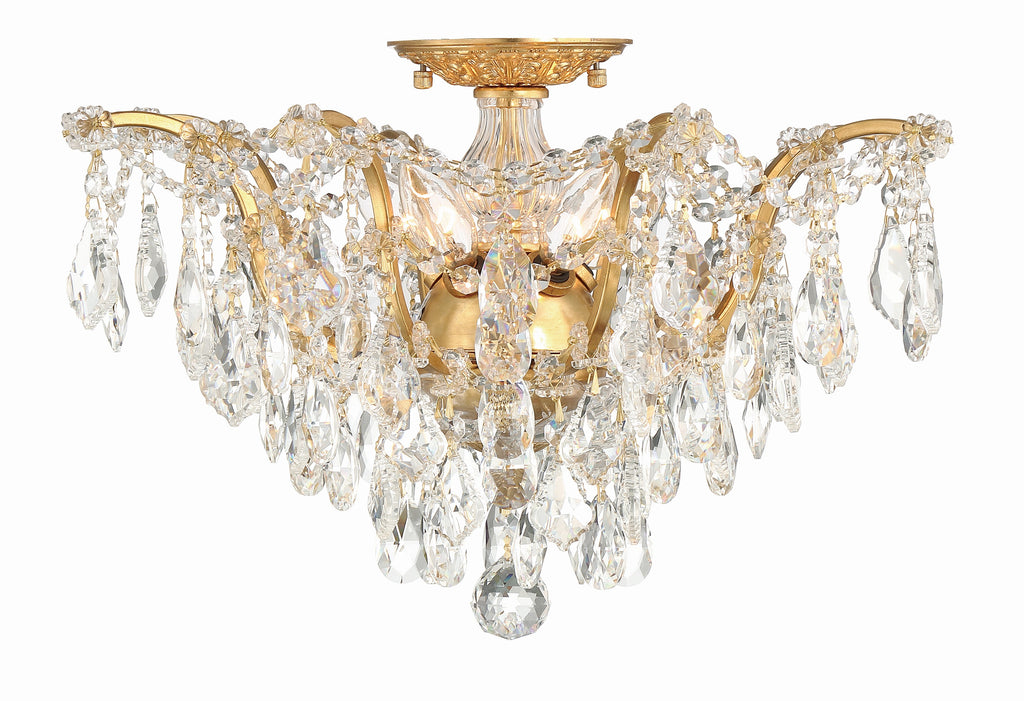 Crystorama Filmore 19'' Semi Flush Mount in Antique Gold - Additional View