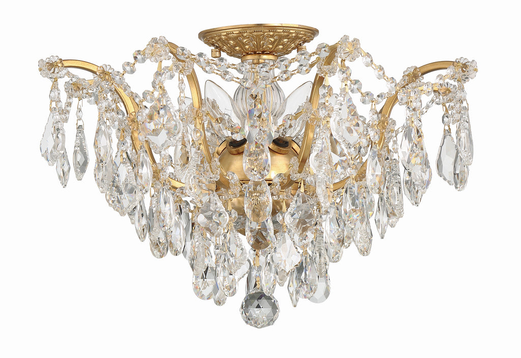 Crystorama Filmore 19'' Semi Flush Mount in Antique Gold - Additional View