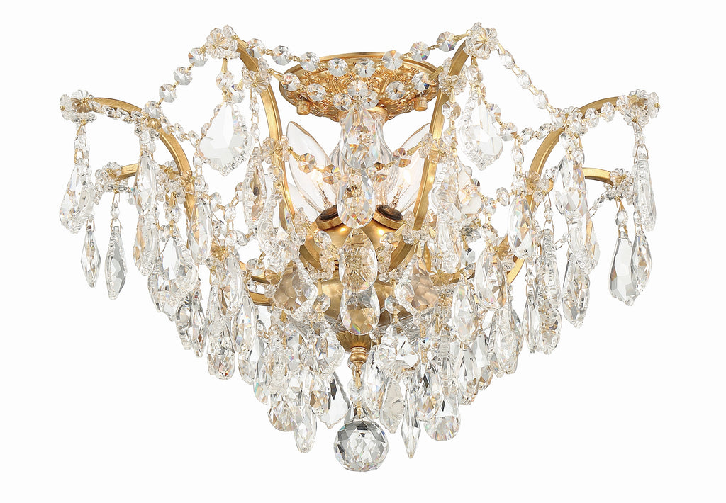 Crystorama Filmore 19'' Semi Flush Mount in Antique Gold - Additional View