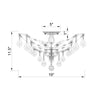 Crystorama Filmore 19'' Semi Flush Mount - Product Dimensions