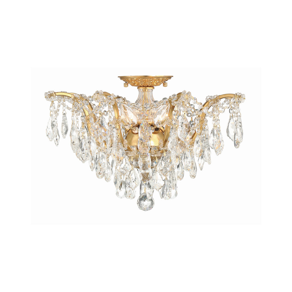 Crystorama Filmore 19'' Semi Flush Mount in Antique Gold - Additional View