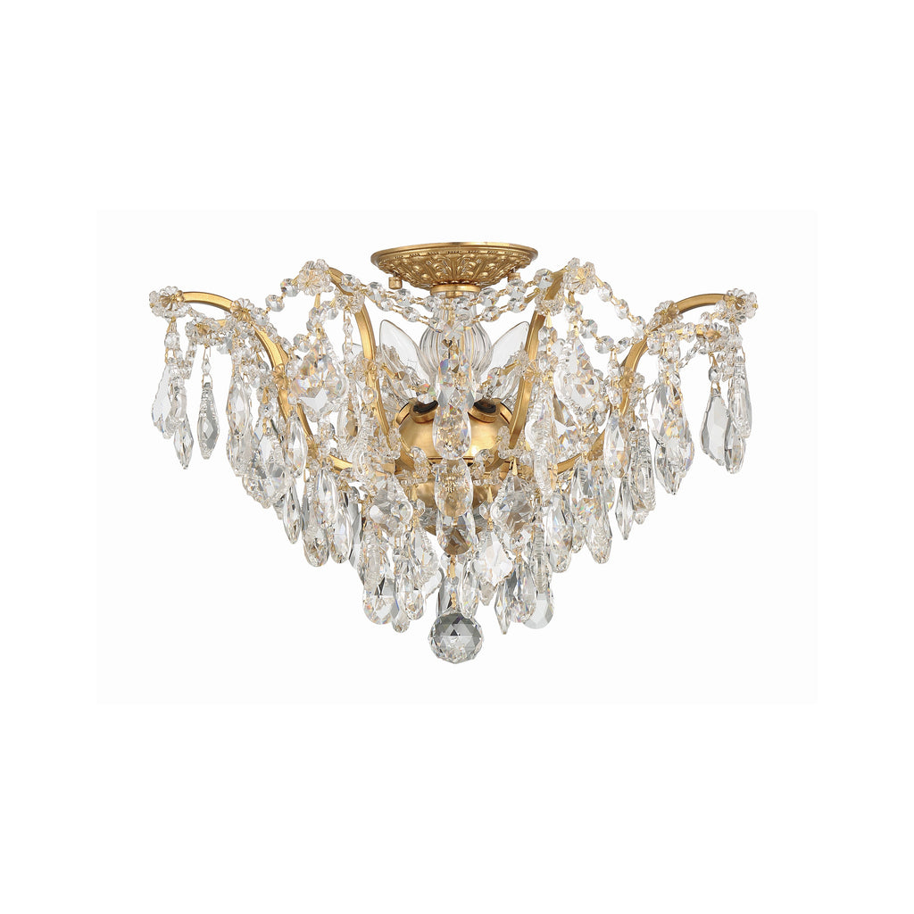 Crystorama Filmore 19'' Semi Flush Mount in Antique Gold - Additional View
