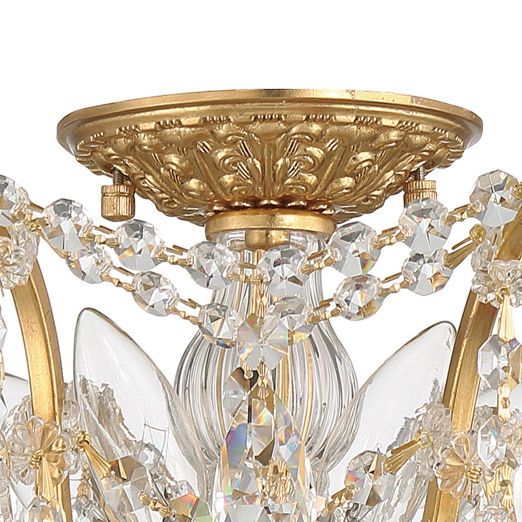 Crystorama Filmore 19'' Semi Flush Mount in Antique Gold - Additional View
