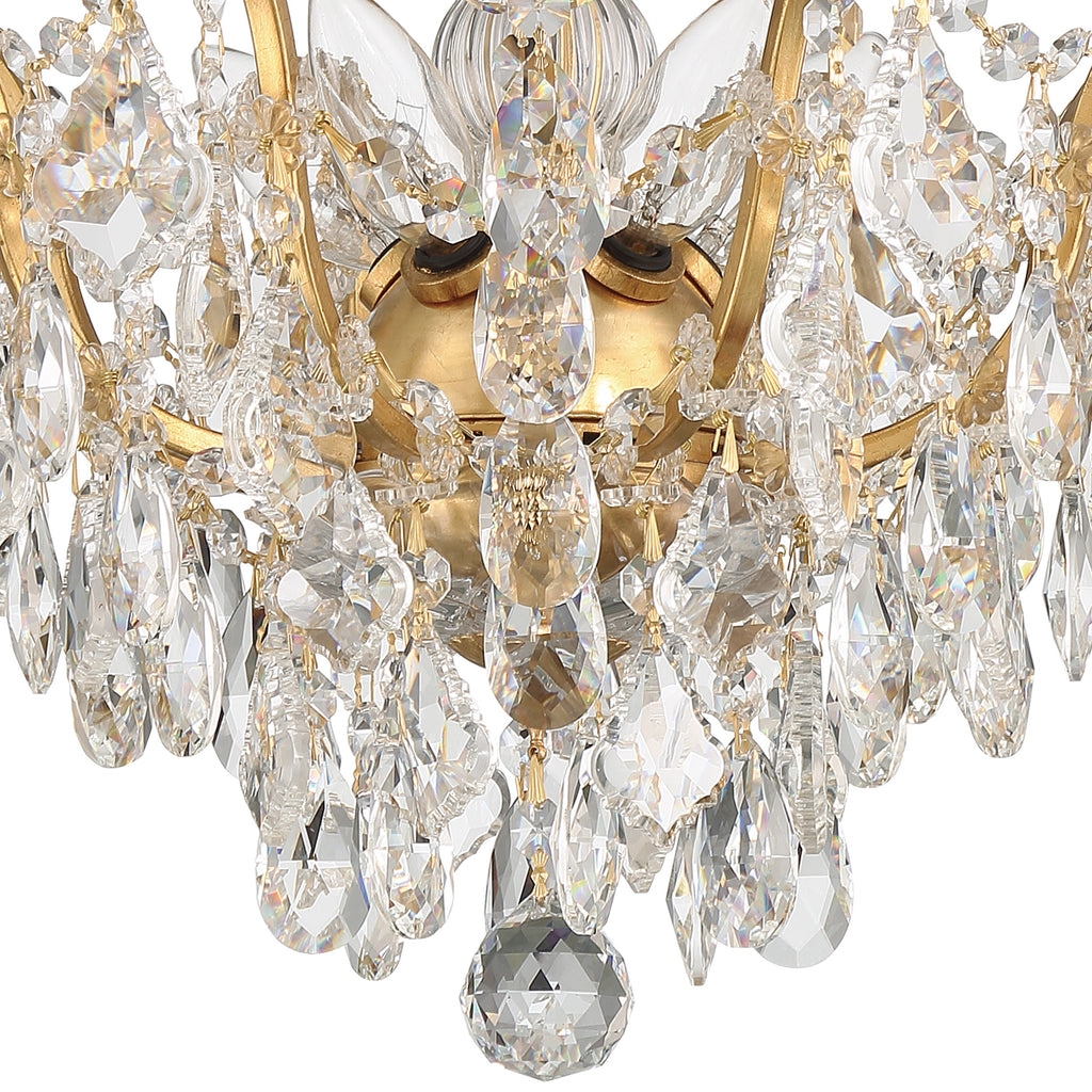 Crystorama Filmore 19'' Semi Flush Mount in Antique Gold - Additional View