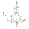 Crystorama Maria Theresa 64'' Chandelier - Product Dimensions