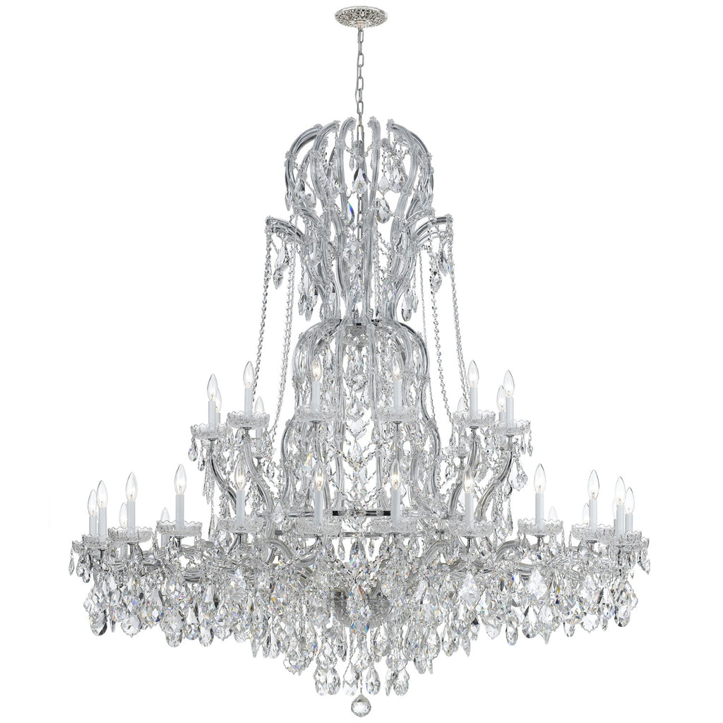 Crystorama Maria Theresa 64'' Chandelier in Polished Chrome - Front View