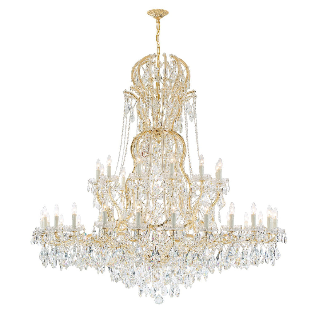 Crystorama Maria Theresa 64'' Chandelier in Gold - Front View