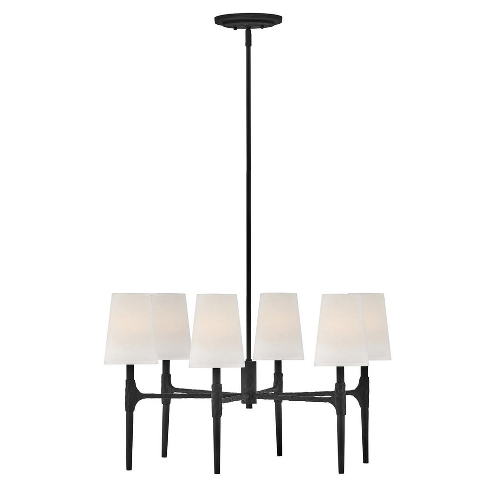 4466BK Beaumont 6 Light Chandelier|Main Image