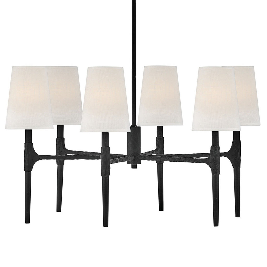 4466BK Beaumont 6 Light Chandelier|Alternate Image