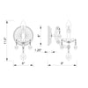 Crystorama Maria Theresa 6'' Sconce - Product Dimensions