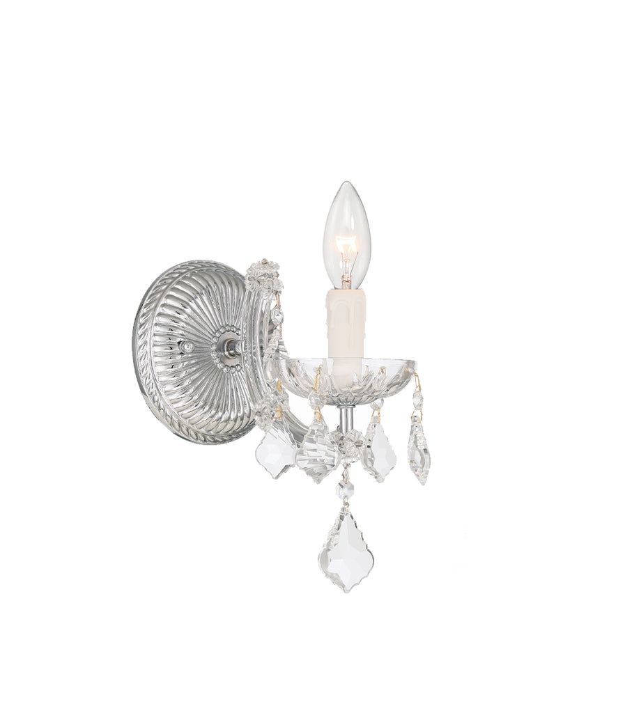 Crystorama Maria Theresa 6'' Sconce in Polished Chrome - Front View